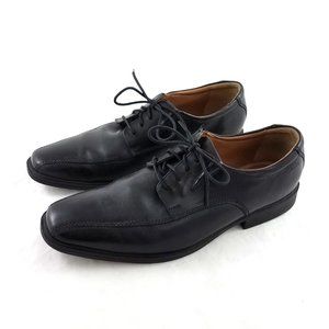 Clarks Collection Black Leather Derby Oxfords